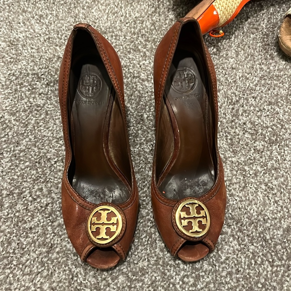 Vintage Tory Burch Leather Wedges